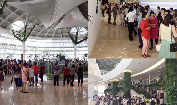 多くの人で賑わうForest Cityのセールスギャラリー